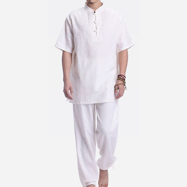 Conjunto de ropa de lino y algodón para hombre, meditación Zen espiritual, Buddha Stones, práctica de oración - image 11