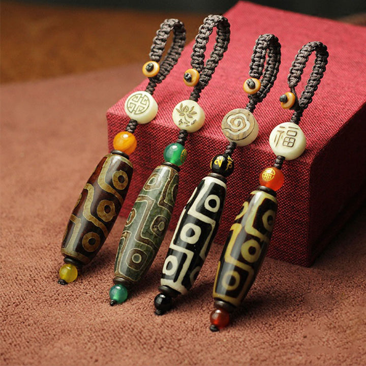Buddha Stones tibetanas de nueve ojos, cuentas Dzi, decoración de riqueza - image 0