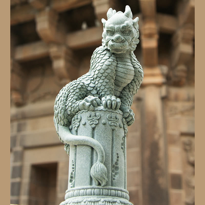 Buddha Stones Feng Shui, dragón sentado de pie, éxito, suerte, decoración del hogar - image 6