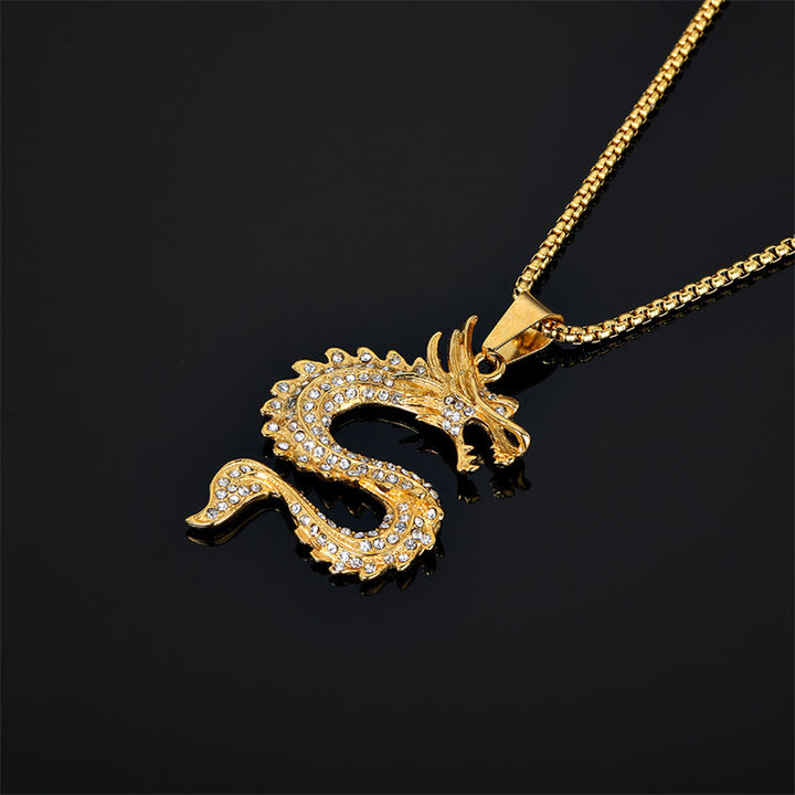 Colgante de collar de protección con circonita y dragón del zodiaco chino con Buddha Stones - image 3