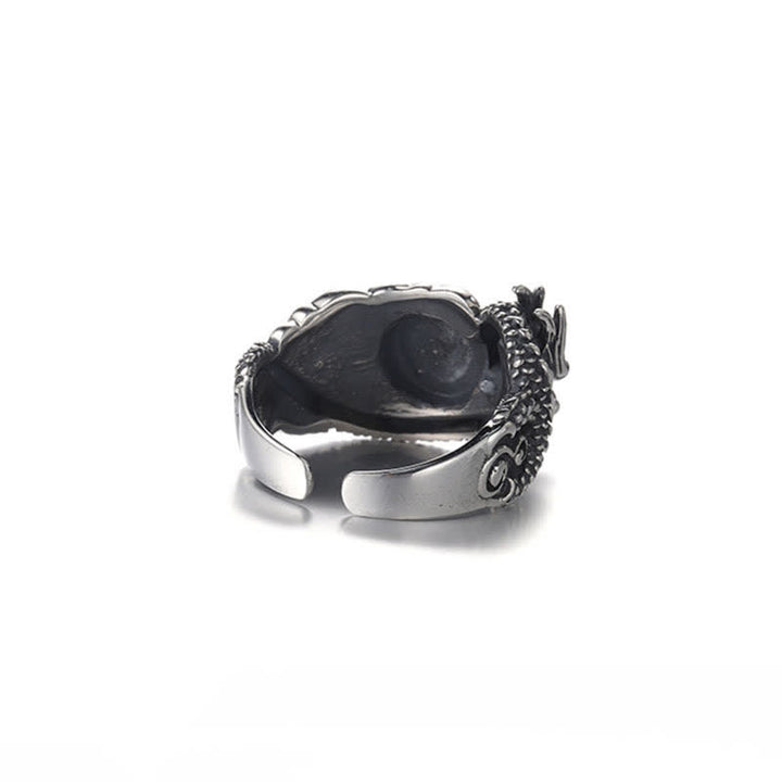 Anillo de éxito de protección Dragon Paw Yin Yang