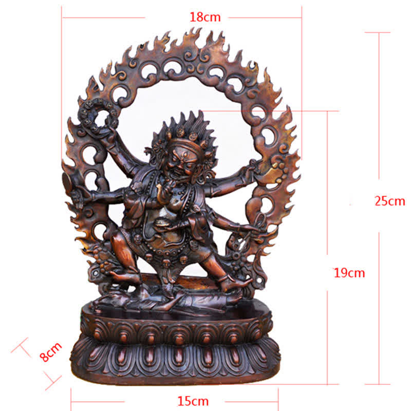 Estatuilla de Bodhisattva Mahakala del Tíbet, decoración de estatua de cobre de compasión - image 15