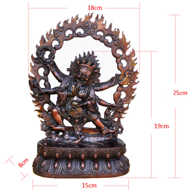 Estatuilla de Bodhisattva Mahakala del Tíbet, decoración de estatua de cobre de compasión - image 15