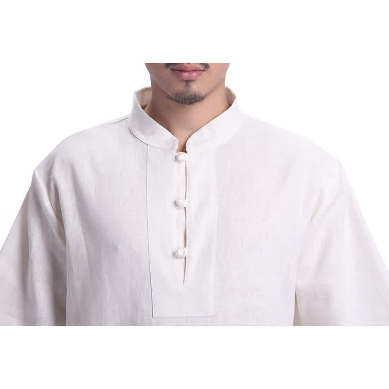 Conjunto de ropa de lino y algodón para hombre, meditación Zen espiritual, Buddha Stones, práctica de oración - image 13