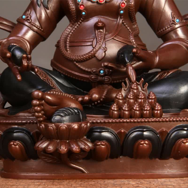Estatuilla amarilla de Jambhala Bodhisattva, estatua de cobre de compasión, decoración para el hogar y la Oficina - image 14