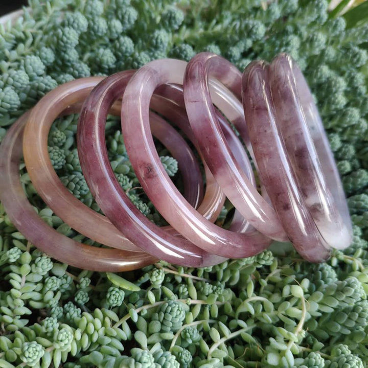 Brazalete de protección de la felicidad de jade púrpura con Buddha Stones - image 7