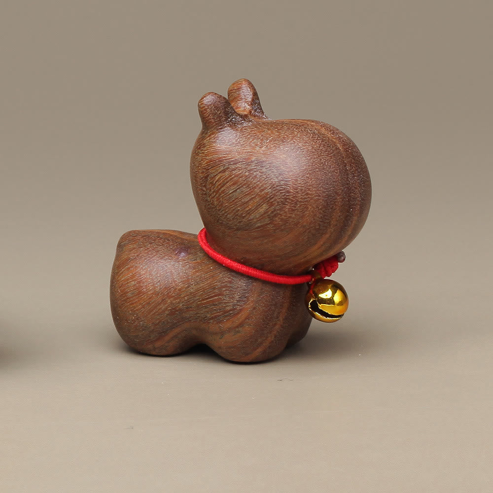 Buddha Stones Sándalo Verde Hoja Pequeña Sándalo Rojo Lindo Gato Animales Calmante Paz Decoraciones