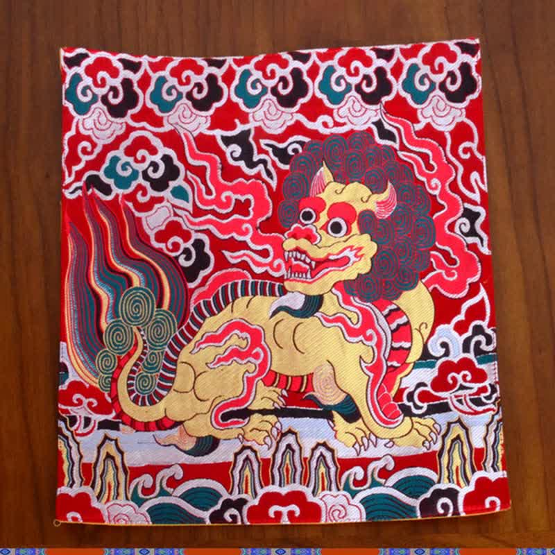 Estera de altar de oración Fengshui Kirin, estera con símbolo auspicioso para meditación curativa