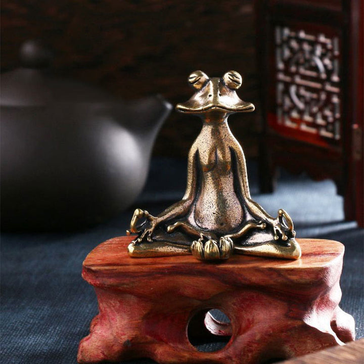 Buddha Stones, Mini Rana pequeña, Tortuga, pez Koi, Caracol, cangrejo, cobre, riqueza, decoración del hogar - image 1