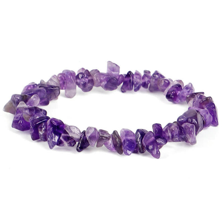 Pulsera positiva curativa con varias piedras de cristal, amatista y lazurita
