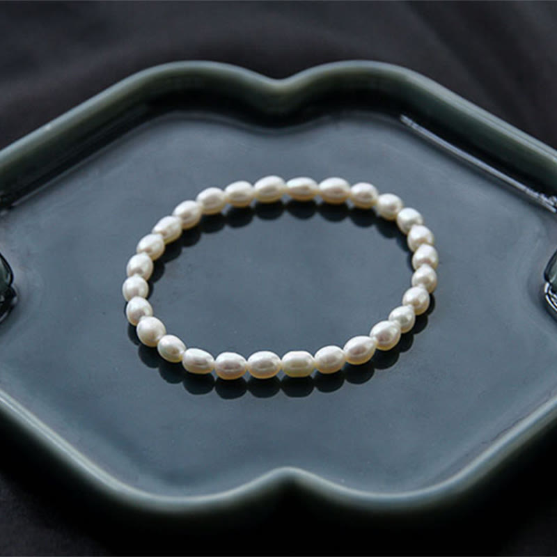 Pulsera con cuentas curativas de perlas naturales de Buddha Stones