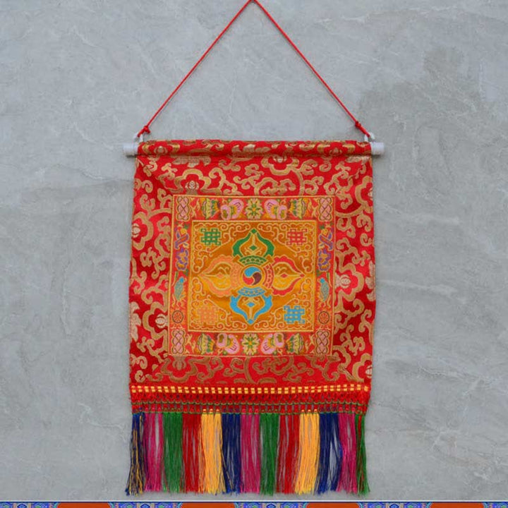 Arte de pared de poder espiritual de símbolos auspiciosos de Vajra