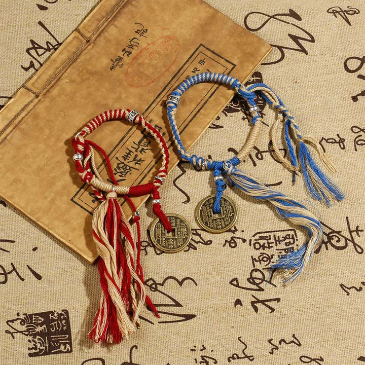 Pulsera trenzada hecha a mano con Buddha Stones, fantasmas de montaña, gastar dinero, riqueza y prosperidad