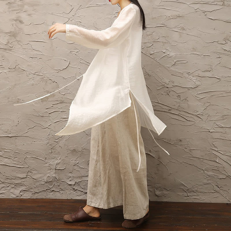 Buddha Stones Blanco Simple Patrón Beige Meditación Espiritual Zen Práctica Ropa de Yoga Ropa de Mujer