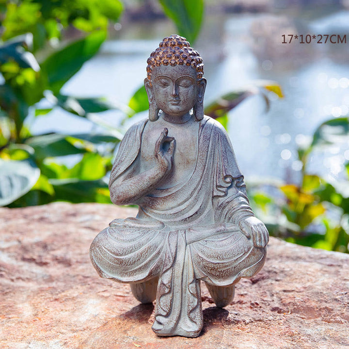 Estatua de resina de serenidad de Buda Zen meditando, decoración del hogar - image 21