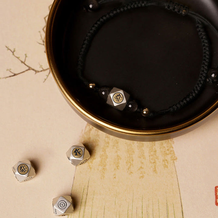 Pulsera trenzada de plata de ley 925 hecha a mano con Buddha Stones , zodíaco chino, Buda natal, cinabrio - image 5