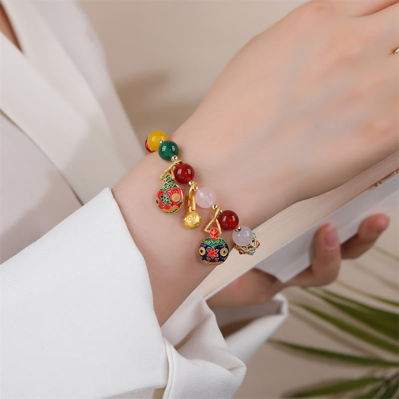 Pulsera de éxito con Buddha Stones, familia de bestias tragadoras de oro, varios cristales de ágata