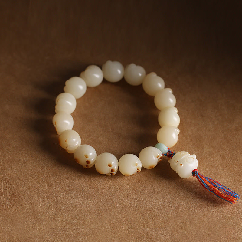 Pulsera de armonía con diseño de pata de gato y semilla de Bodhi de gato de la suerte con Buddha Stones - image 2