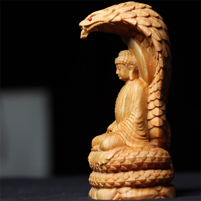 Buddha Stones hechas a mano Thuja Sutchuenensis madera Tathagata Buda proteger la decoración de los espíritus malignos
