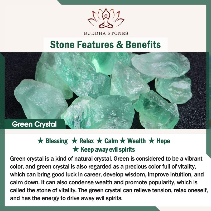 Pulsera de riqueza de bendición de cristal verde natural con Buddha Stones