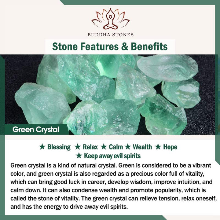 Pulsera de riqueza de bendición de cristal verde natural con Buddha Stones - image 16