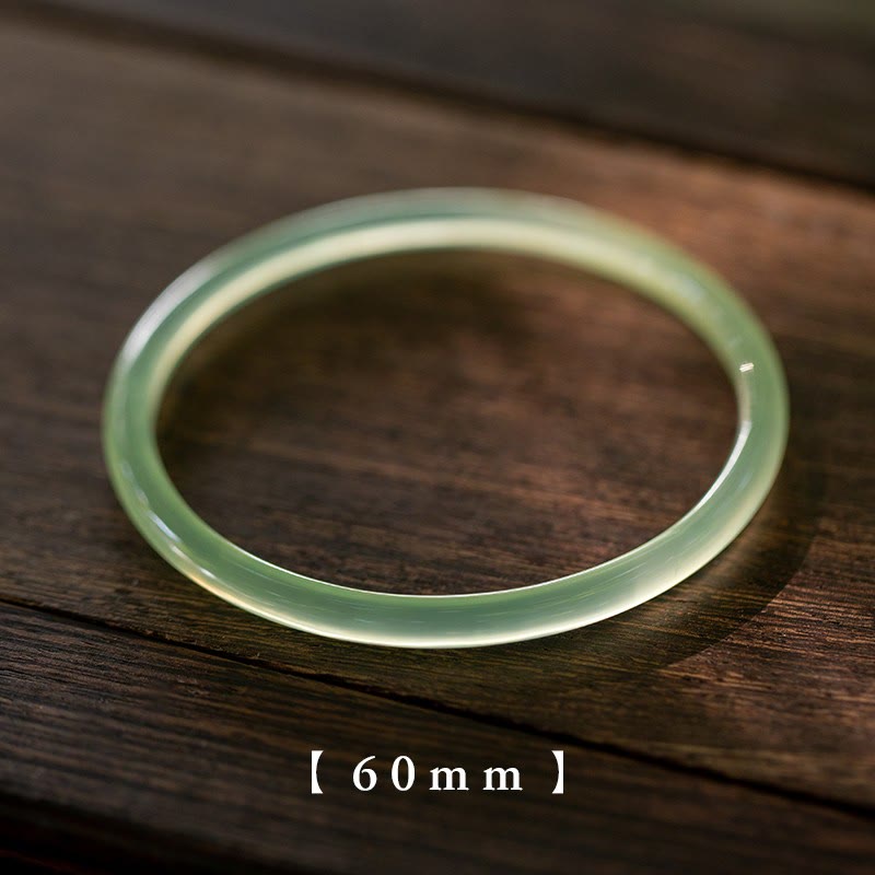 Brazalete con Buddha Stones, calcedonia verde natural, fuerza y ​​coraje - 60 mm - image 11