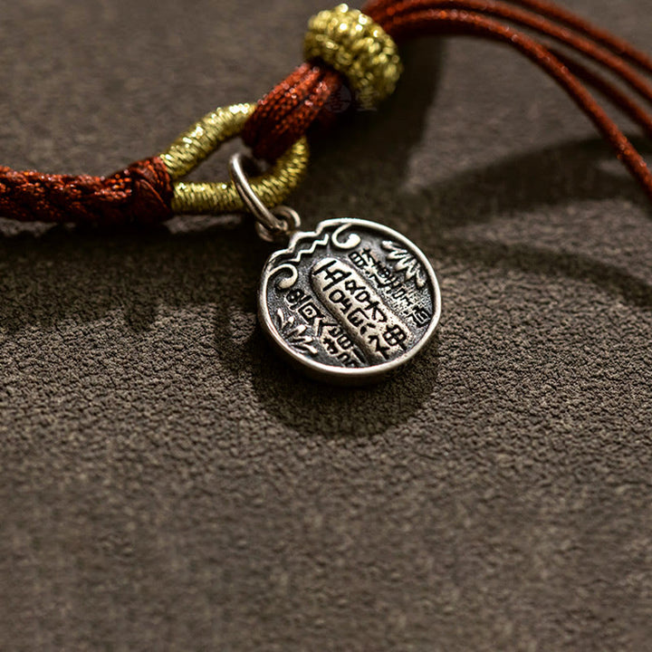 Pulsera trenzada de plata de ley 925 hecha a mano con Buddha Stones , cinco direcciones, dioses de la riqueza, protección de la suerte - image 5