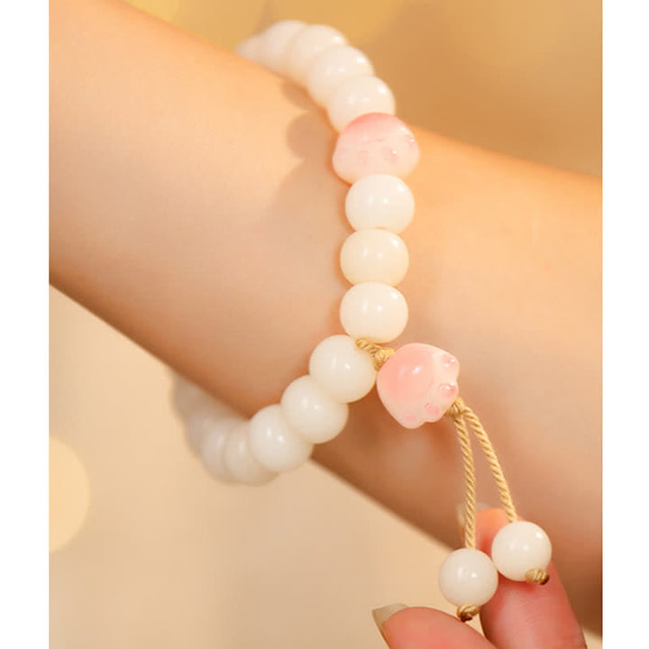 Pulsera de la paz con Buddha Stones, semillas naturales de Bodhi, pata encantadora, pata de gato de la suerte - image 6