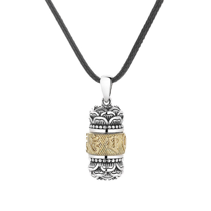 Buddha Stones Tíbet Om Mani Padme Hum tallada sabiduría pureza cadena cuero cuerda collar colgante - image 5