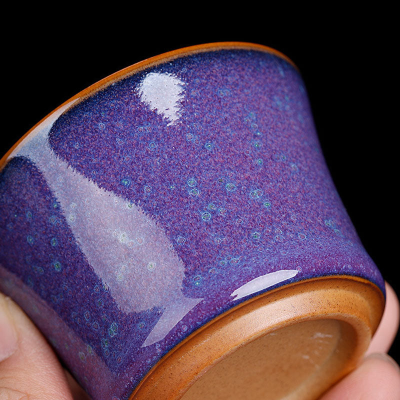 Taza de té de cerámica con diseño de bambú y cambio de horno de Buddha Stones , taza de té de Kung Fu