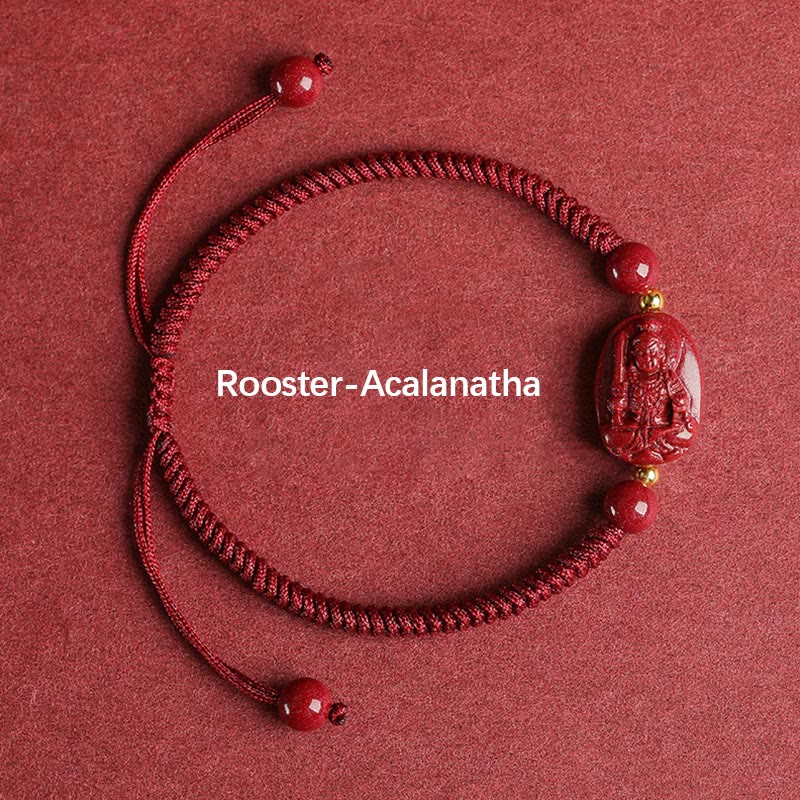 Pulsera de Buddha Stones del zodíaco chino, Buda natal, cinabrio, mantiene alejados a los malos espíritus