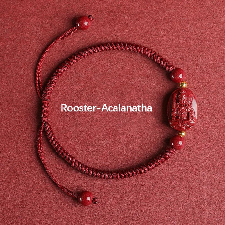 Pulsera de Buddha Stones del zodíaco chino, Buda natal, cinabrio, mantiene alejados a los malos espíritus