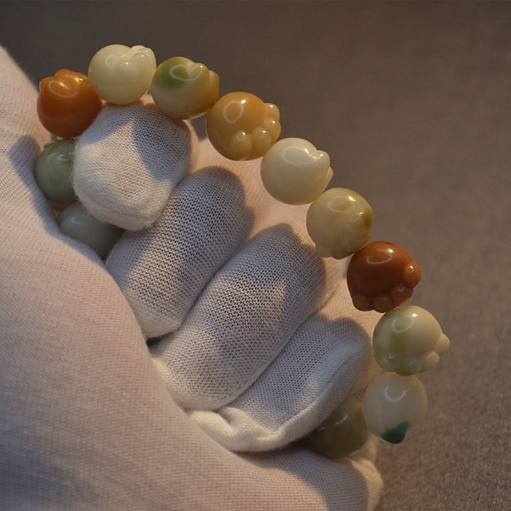 Pulsera de armonía tranquila con diseño de pata de gato y semillas de Bodhi multicapa con Buddha Stones - image 8