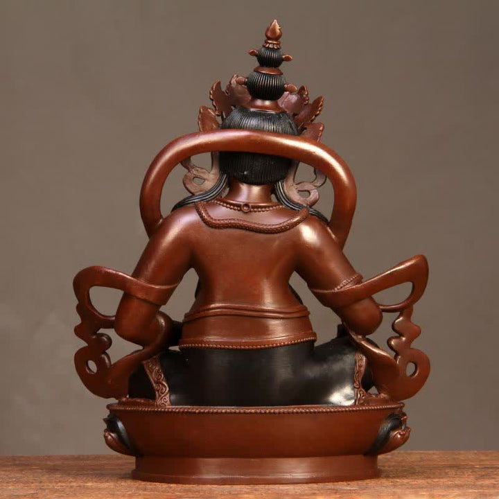 Estatuilla amarilla de Jambhala Bodhisattva, estatua de cobre de compasión, decoración para el hogar y la Oficina - image 12