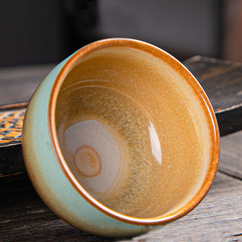 Buddha Stones, ciervo colorido, Pipa, nieve, flores de ciruelo, montañas, ríos, pájaro, taza de té de cerámica, tazón de té de Kung Fu