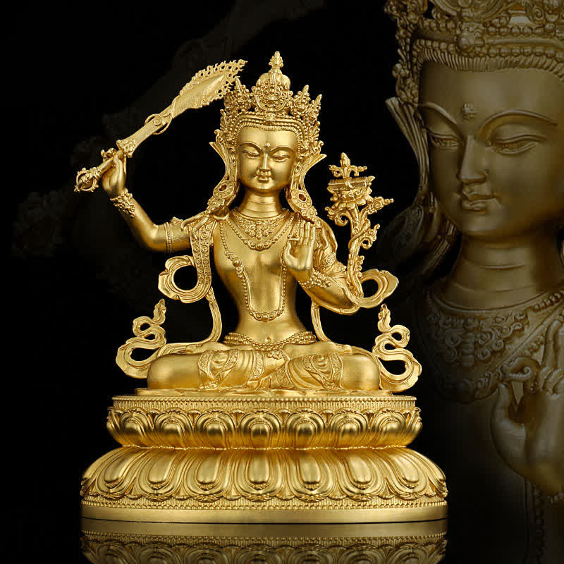 Figura de Buda medicinal Shakyamuni Amitabha, estatua de cobre de serenidad, decoración del hogar - image 10