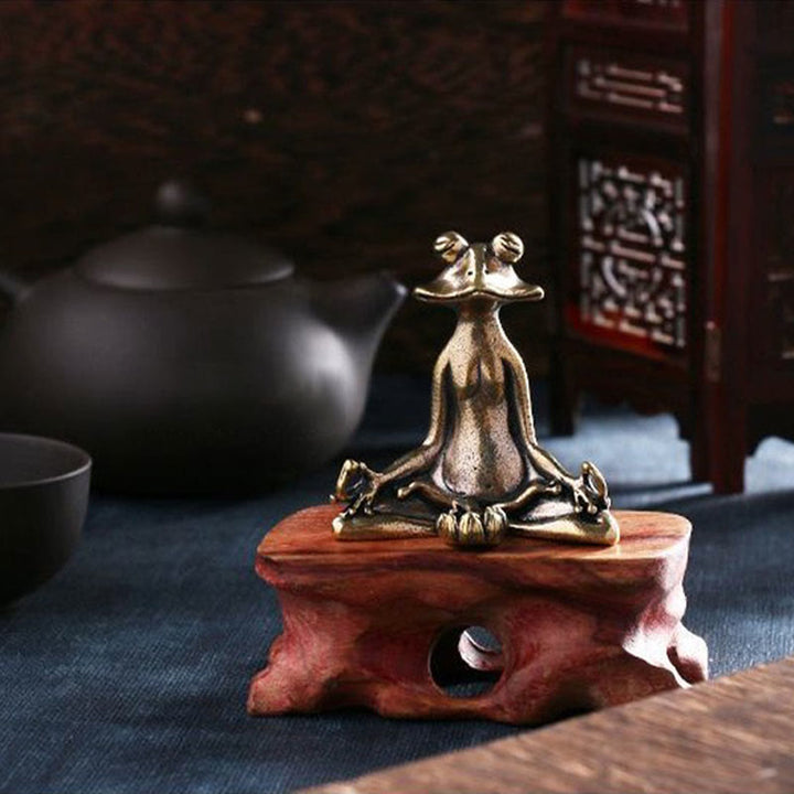 Buddha Stones, Mini Rana pequeña, Tortuga, pez Koi, Caracol, cangrejo, cobre, riqueza, decoración del hogar - image 9