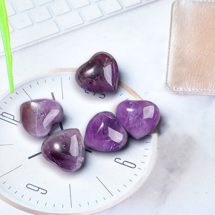 Decoración de amor con piedra de ojo de tigre, amatista natural - Amatista*5 piezas - image 1