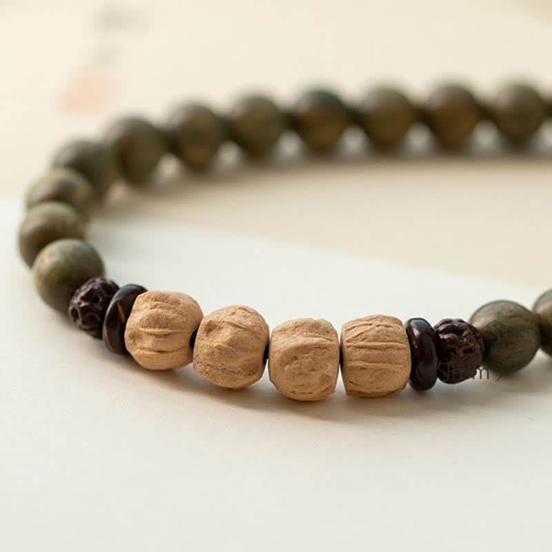 Pulsera de paz positiva de sándalo verde