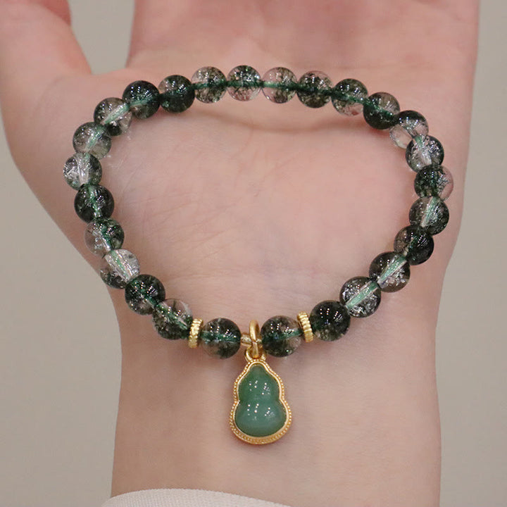 Buddha Stones con forma de calabaza de confianza fantasma verde natural con piedras de Buda