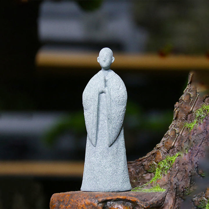 Buddha Stones Meditación Buda Monje Serenidad Decoración del Hogar - Buda rezando 3,5 x 2,5 x 9,5 cm - image 12
