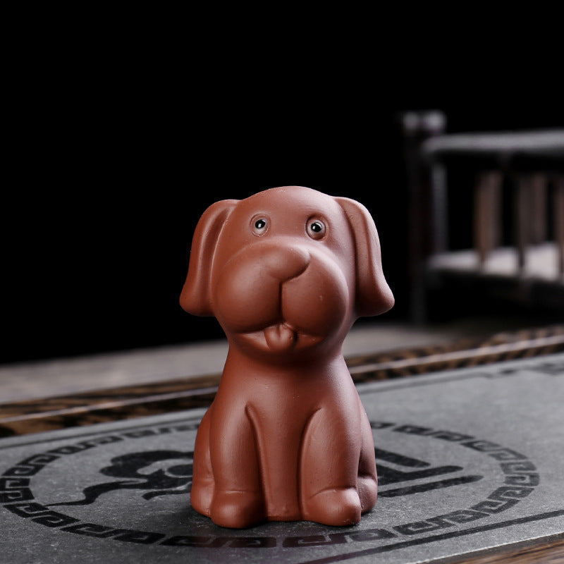 Buddha Stones del zodiaco chino, arcilla púrpura, riqueza, té de cerámica, decoración para el hogar de mascotas