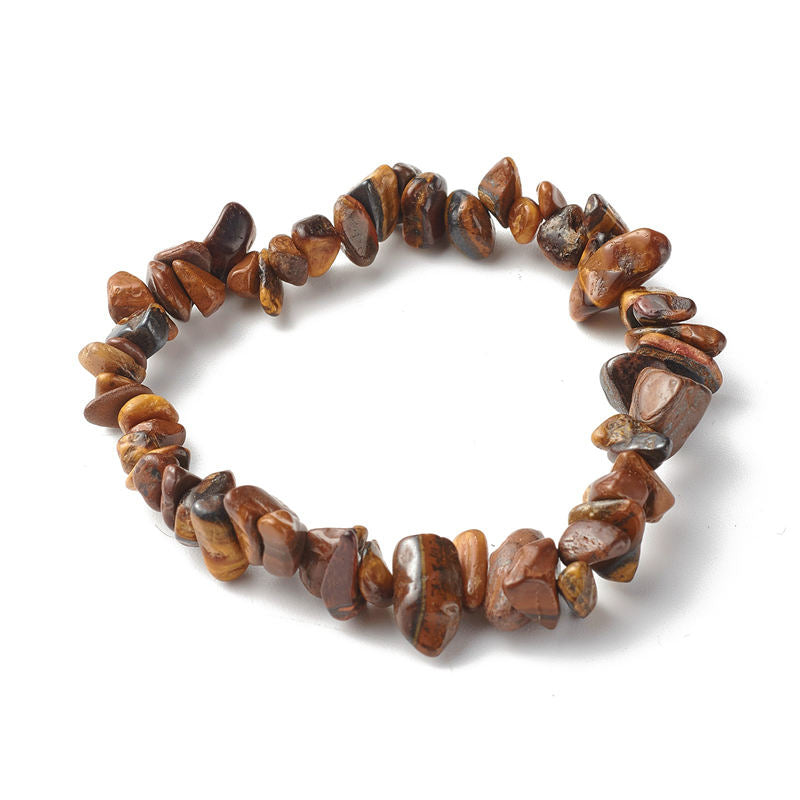 Pulsera positiva curativa con varias piedras de cristal, amatista y lazurita