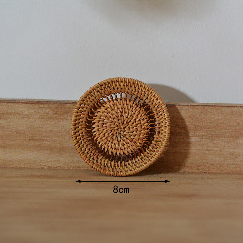 Posavasos de cerámica con estampado de flores, tapete para taza de té - Posavasos en espiral de 8 cm - image 10
