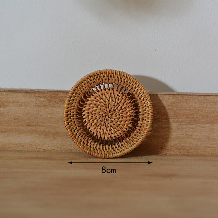 Posavasos de cerámica con estampado de flores, tapete para taza de té - Posavasos en espiral de 8 cm - image 10