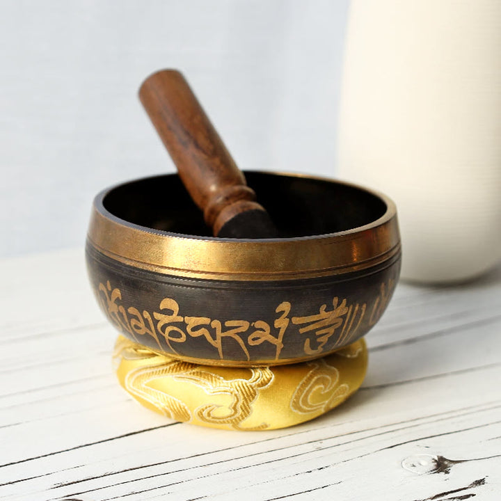 Paquete de regalo de paz para meditación tibetana con Buddha Stones