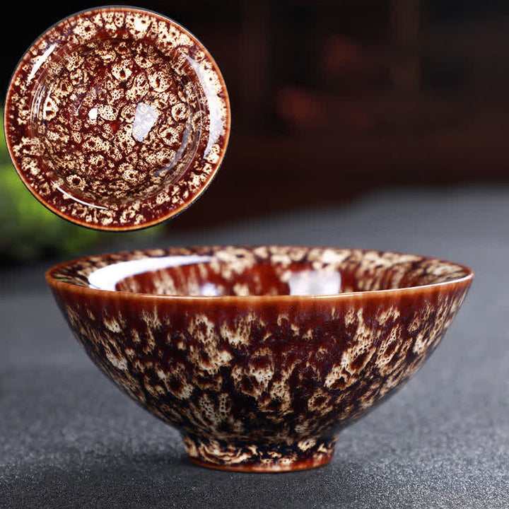 Tazas de té de cerámica coloridas con Buddha Stones para el hogar y la oficina - SandyBrown - image 72