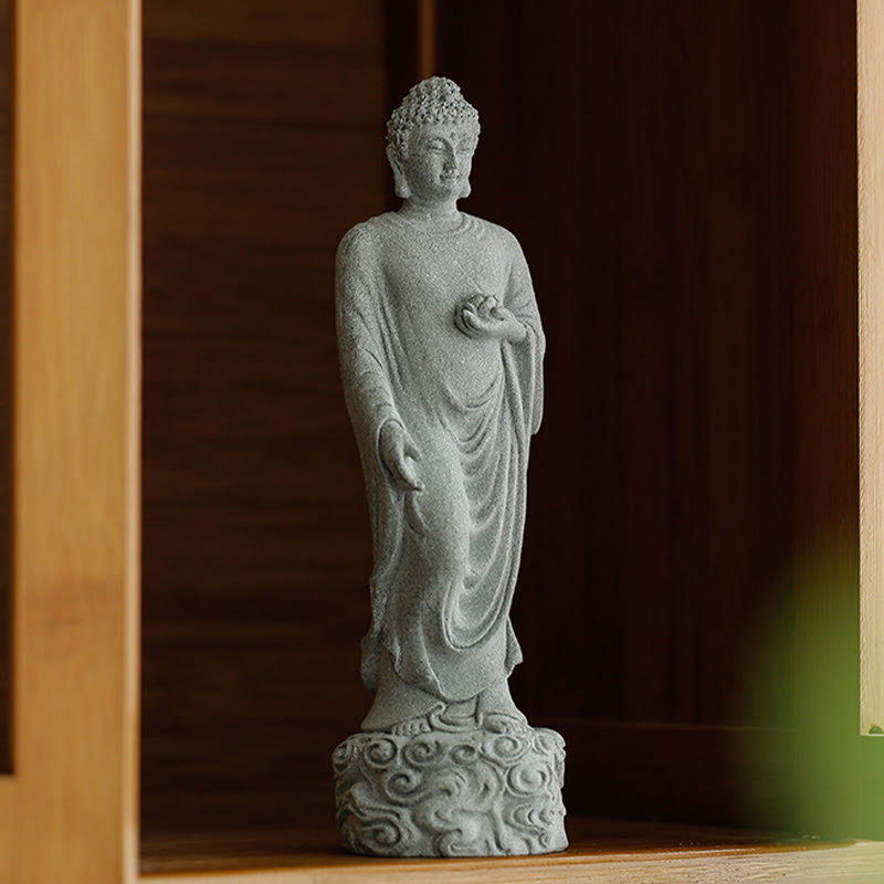 Buddha Stones Meditación Buda Nubes Auspiciosas Diseño Serenidad Decoración del Hogar - image 5