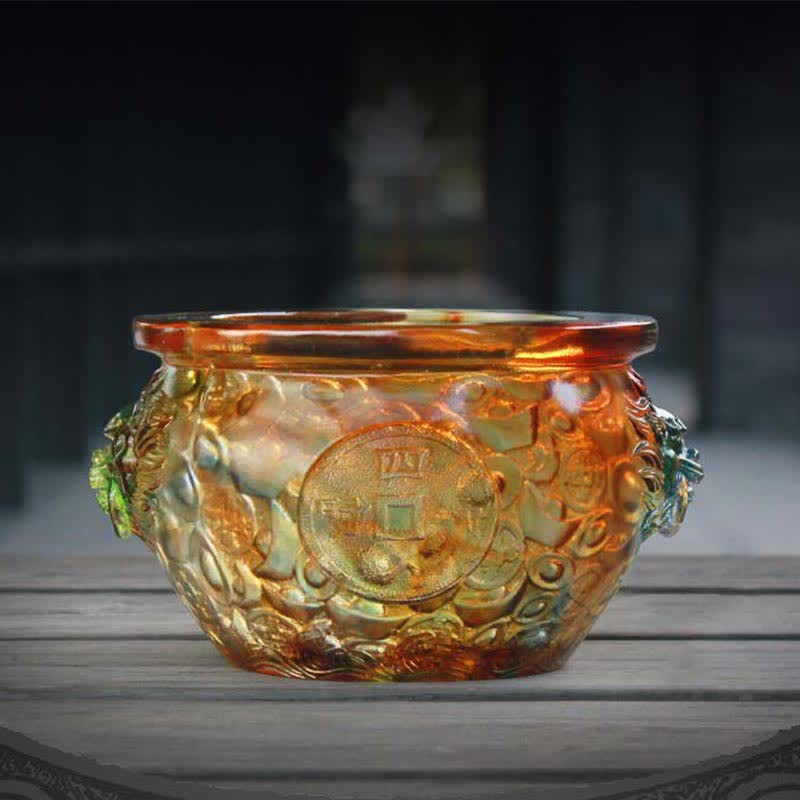Pieza de arte hecha a mano de Liuli Crystal Treasure Bowl para decoración del hogar - image 1