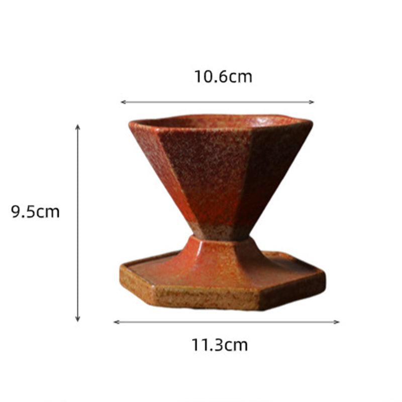 Taza de café y té de cerámica con diseño hexagonal de Buddha Stones, taza de café con base de 170ml